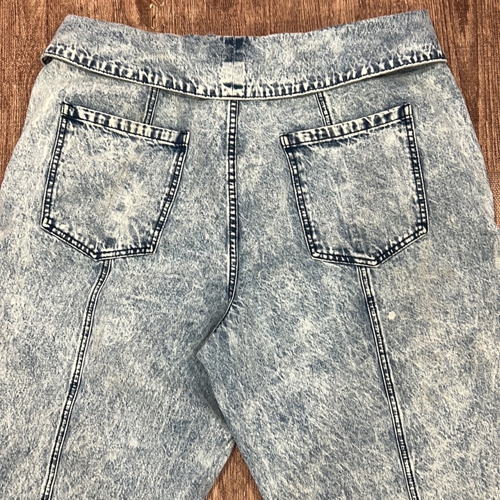 Eloquii Tie Waist Acid Wash High Waist Baggy Jeans - Picture 8 of 10